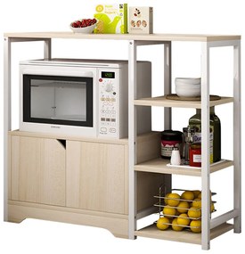 Ραφιέρα Κουζίνας LYNX Maple/Λευκό MDF/Μέταλλο 80x30x71cm