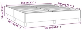 ΠΛΑΙΣΙΟ ΚΡΕΒΑΤΙΟΥ ΚΑΦΕ 160X200 ΕΚ. ΑΠΟ ΣΥΝΘΕΤΙΚΟ ΔΕΡΜΑ 347260