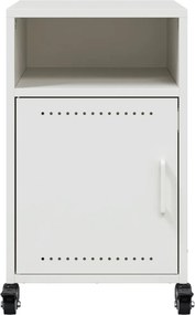 vidaXL Κομοδίνα 2 τεμ. Λευκό 36x39x59 εκ. από Χάλυβα