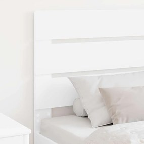 vidaXL Κεφαλάρι με κεφαλάρι Λευκό 80 cm Επεξεργασμένο ξύλο