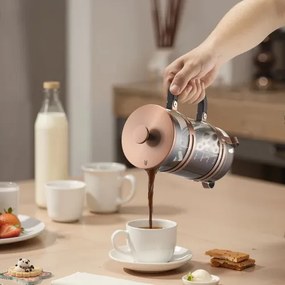 VEVOR French Press Coffee Maker 1L Borosilicate Glass Coffee Tea Press Copper