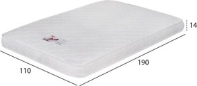ΣΤΡΩΜΑ ΑΦΡΟΥ ΧΩΡΙΣ ΕΛΑΤΗΡΙΑ JORDY 110X190x15Y-- HM374.02  (ROLL PACKING) ΛΕΥΚΟ