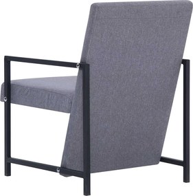 vidaXL Πολυθρόνα Ανοιχτό Γκρι Υφασμάτινη
