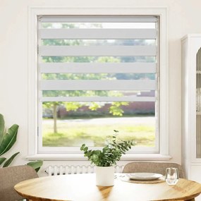 vidaXL Ζέβρα τυφλή Λευκό Πλάτος υφάσματος 110,9 εκ. Πολυεστέρας