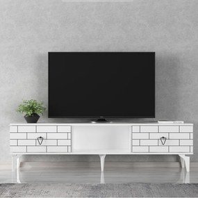 Stewehome Ραφιέρα τηλεόρασης με 2 πόρτες και ράφι 150x30x45 cm