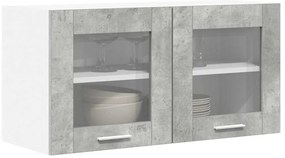 vidaXL Κρεμαστό ντουλάπι Riga Σκυρόδεμα Γκρι και Λευκό 80 x 31 x 40 εκ