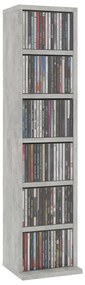 vidaXL Έπιπλο για CD Γκρι Σκυροδέματος 21x20x88 εκ. Επεξεργασμένο Ξύλο