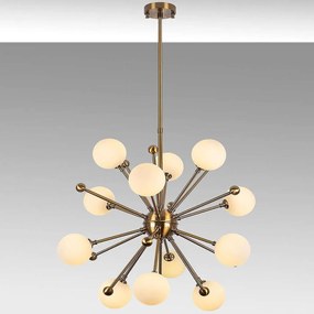 Φωτιστικό Οροφής Cavud 942FLG1268 60x60x102cm 12xG9 10W Gold-White Opviq