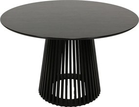 Τραπέζι Domonic pakoworld mdf σε μαύρη απόχρωση Φ120x75εκ