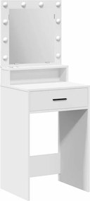 vidaXL Τραπέζι περιποίησης Λευκό 50 x 41 x 135 εκ Επεξεργασμένο ξύλο