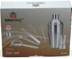 Σετ για Κοκτέιλ 6 τεμαχίων με Shaker Kinghoff KH 1392, Ανοξείδωτο Ατσάλι