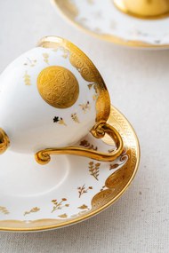Stewehome Σετ πορσελάνιων φλιτζανιών καφέ για 6 άτομα Λευκό