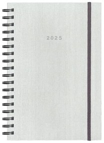 Next ημερολόγιο 2025 fabric plus ημερήσιο σπιράλ λευκό 17x25εκ.  τμχ.
