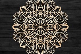 Intra απο ξύλο plywood 3mm-4mm πάχος Τρισδιάστατη , Mandala Δίασταση 30x30 cm INTRAFABR-73704418