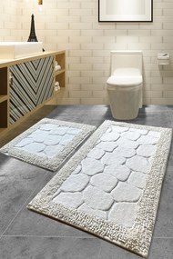 Bathmat Set (2 Pieces) Stone - Ecru Multicolor