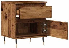 Κομοδίνα 2 τεμάχια Παλιό ξύλο 40x35x50 cm Κατασκευασμένο ξύλο - Καφέ