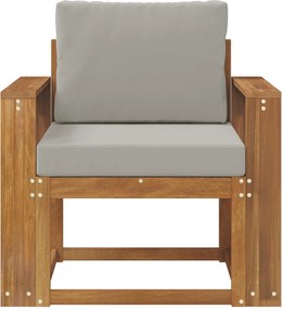 vidaXL Εξωτερικός καναπές Στερεό Ξύλο Ακακίας και Πολυεστέρ