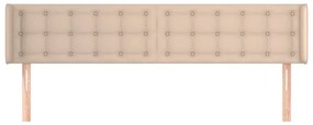 Κεφαλάρι με Πτερύγια Καπουτσίνο 163x16x78/88εκ. Συνθετικό Δέρμα - Καφέ