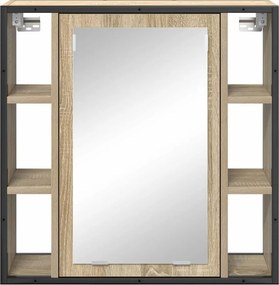 vidaXL Ντουλάπα Καθρέφτη Δρύς Sonoma 60 x 16 x 60 εκ