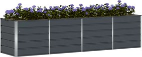 vidaXL Γλάστρα Ανθρακί 320 x 80 x 75 εκ. Ατσάλι