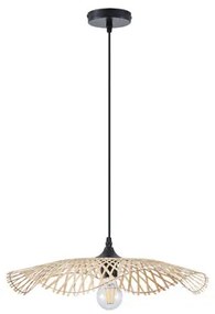 Arte Illumina Φωτιστικό Κρεμαστό 1xΕ27 Φ47.5x11.6cm Bamboo Crossline Φυσικό Μπεζ 144-31010