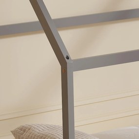 Παιδικό Κρεβάτι με Στρώμα PEPE Ξύλο Πεύκου σε Γκρί 90x190εκ 97x196x141 εκ.