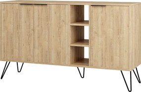 Μπουφές Clara Megapap χρώμα sapphire oak 142x35,6x83εκ.