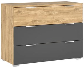 ΣΥΡΤΑΡΙΕΡΑ KANTRI PAKOWORLD ΣΕ SONOMA - ΓΚΡΙ ΑΠΟΧΡΩΣΗ 109X46.8X80.8ΕΚ