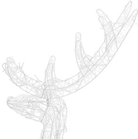 vidaXL Τάρανδος Ακρυλικός Χριστουγεννιάτικος 140 LED Ψυχρό Λευκό 120εκ