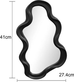 Καθρέπτης Liquid pakoworld pp σε μαύρη απόχρωση 26x2.7x39εκ