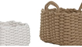 Σετ Καλαθιών Home ESPRIT Σχοινί 28 x 28 x 18 cm