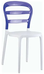 Καρέκλα Πολυπροπυλενίου Ακρυλική 4τμχ Bibi White Violet Transparent 42X50X85εκ.