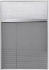 vidaXL Σήτα Παράθυρου Πλισέ 160 x 80 εκ. Αλουμινίου με Σκίαστρο