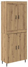 vidaXL Highboard 2 pcs Artisan Oak Επεξεργασμένο ξύλο