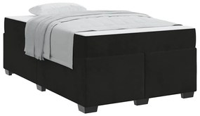 vidaXL Σκελετός κρεβατιού με στρώμα Μαύρο 120 x 190 cm Βελούδο