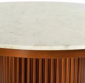 Τραπεζαρία DKD Home Decor Μέταλλο Μάρμαρο (110 x 110 x 76 cm)