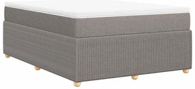 vidaXL Κρεβάτι Boxspring με Στρώμα Taupe 160x200 εκ. Υφασμάτινο
