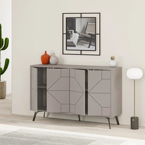 Μπουφές Dune Megapap χρώμα ανοιχτή μόκα 123x35x77,4εκ.