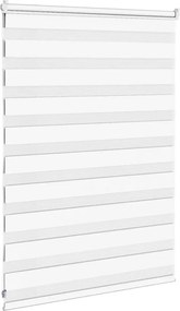 vidaXL Ζέβρα τυφλή Λευκό Πλάτος υφάσματος 90,9 εκ. Πολυεστέρας