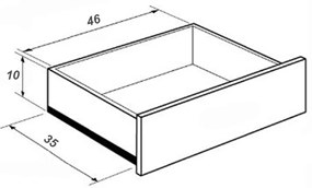 Ξύλινο Κομοδίνο MODWAY Industrial/Nimphea Alba 55x40x50.5cm