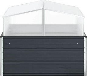 vidaXL Γλάστρα Ανθρακί 100 x 100 x 77 cm Επικαλυμμένος Χάλυβας