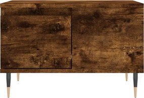 vidaXL Τραπεζάκι Σαλονιού Καπνιστή Δρυς 55x55x36,5εκ. Επεξεργασμ. Ξύλο