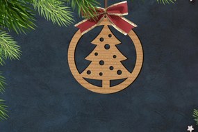 Intra απο ξύλο plywood 3mm-4mm πάχος Χριστουγεννιάτικη Μπάλα| Χριστουγεννιάτικο Δέντρο| Κόψτε το Δίασταση 15x15 cm INTRAFABR-76134889