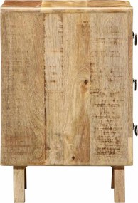 vidaXL Κομοδίνο 37x32x50 cm Στερεό ξύλο Rough Mango