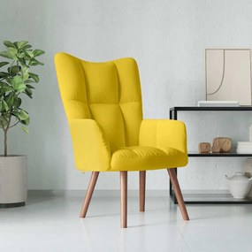 vidaXL Πολυθρόνα Relax Κίτρινο Μουσταρδί Βελούδινη