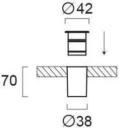 Επιδαπέδιο χωνευτό φωτιστικό Viokef Lotus