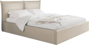 Επενδυμένο κρεβάτι Pirkun-160 x 200-Εκρού