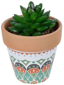 Τεχνητό Φυτό Σε Κασπώ Sansevieria 21051 Φ8x14cm Multi GloboStar Clay,Polyethylene