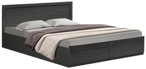 Κρεβάτι Olympus Διπλό με συρτάρι σε wenge απόχρωση 160x200εκ 162.5x205x80 εκ.