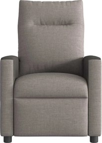 vidaXL Πολυθρόνα Μασάζ Ηλεκτρική Ανακλινόμενη Taupe Υφασμάτινη